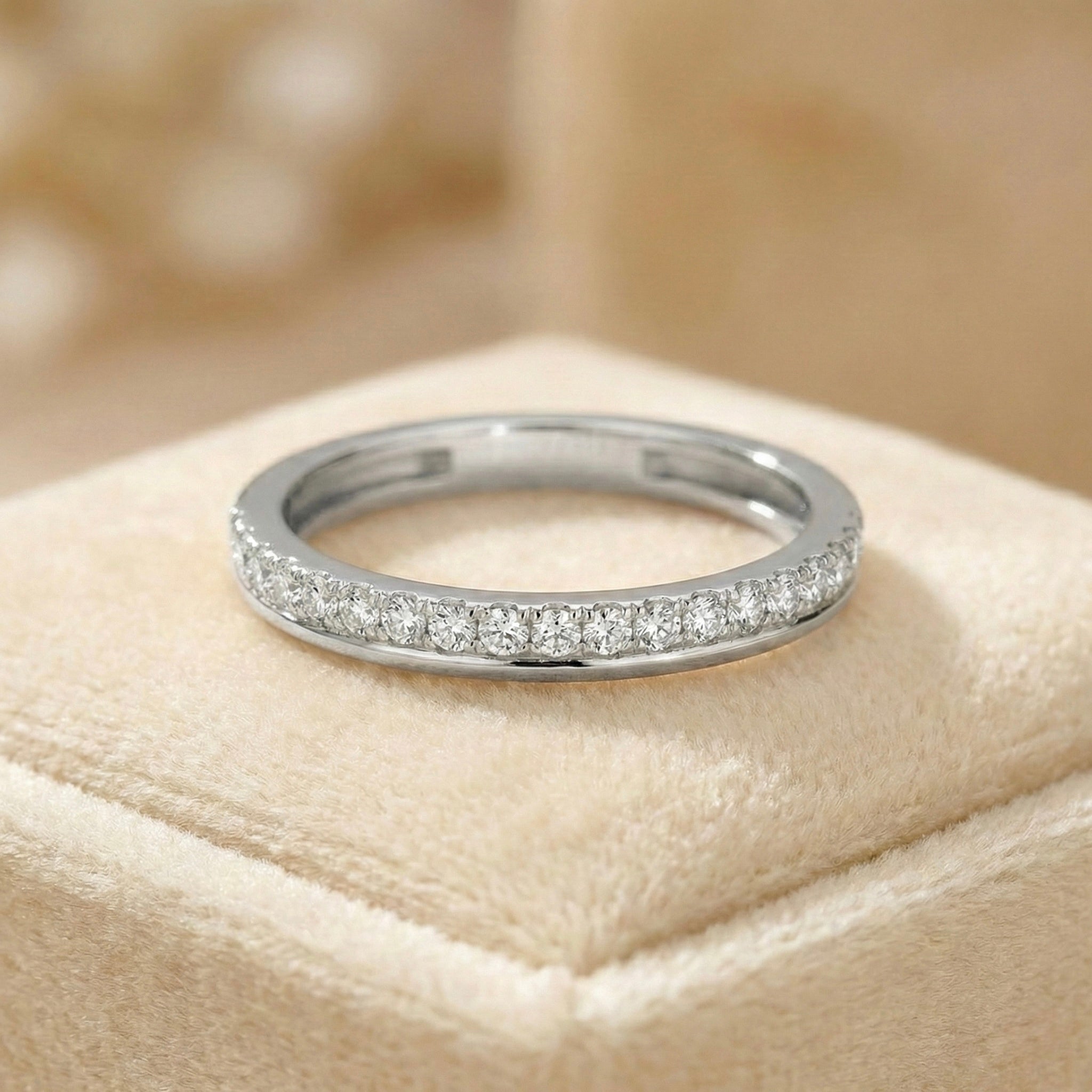 The "Everlasting V" Split Band Ring - Personalized 925 Silver CZ